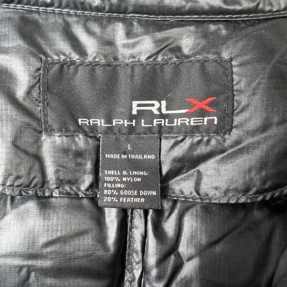 Ralph Lauren RLX Olive Green Puffer Jacket Size L Goose Down Quilted - Picture 9 of 16
